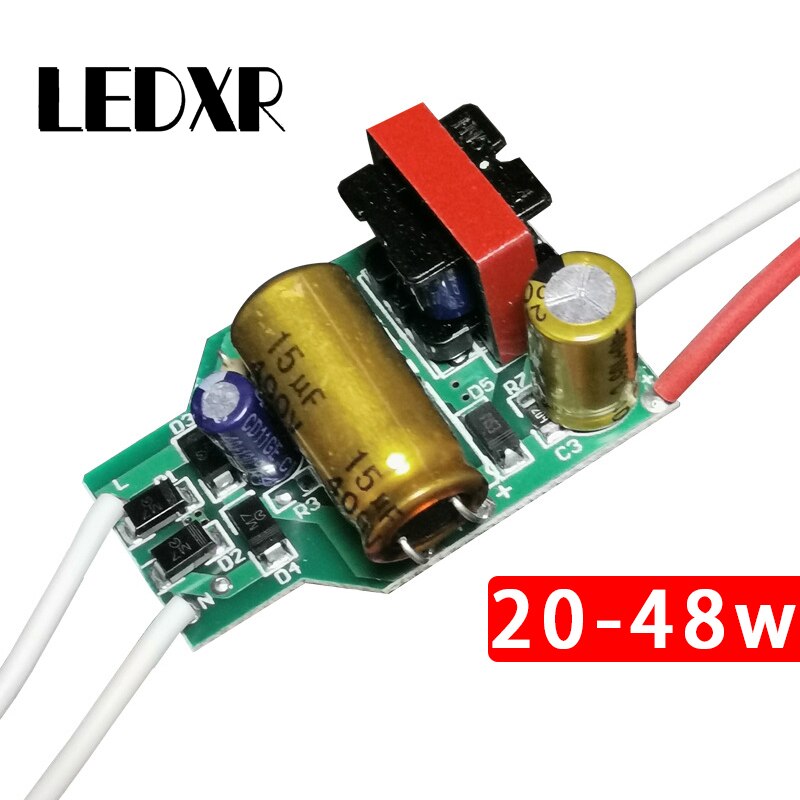 2pcs High-power LED aircraft board 20-40W non-isolated constant current drive power supply 36-50W built-in power supply
